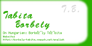 tabita borbely business card